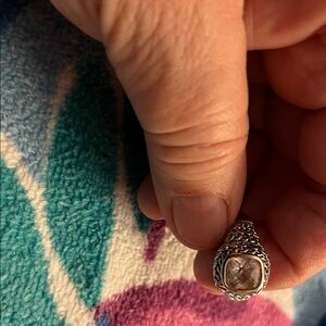 Elegant Silver Ring with Clear Gemstone